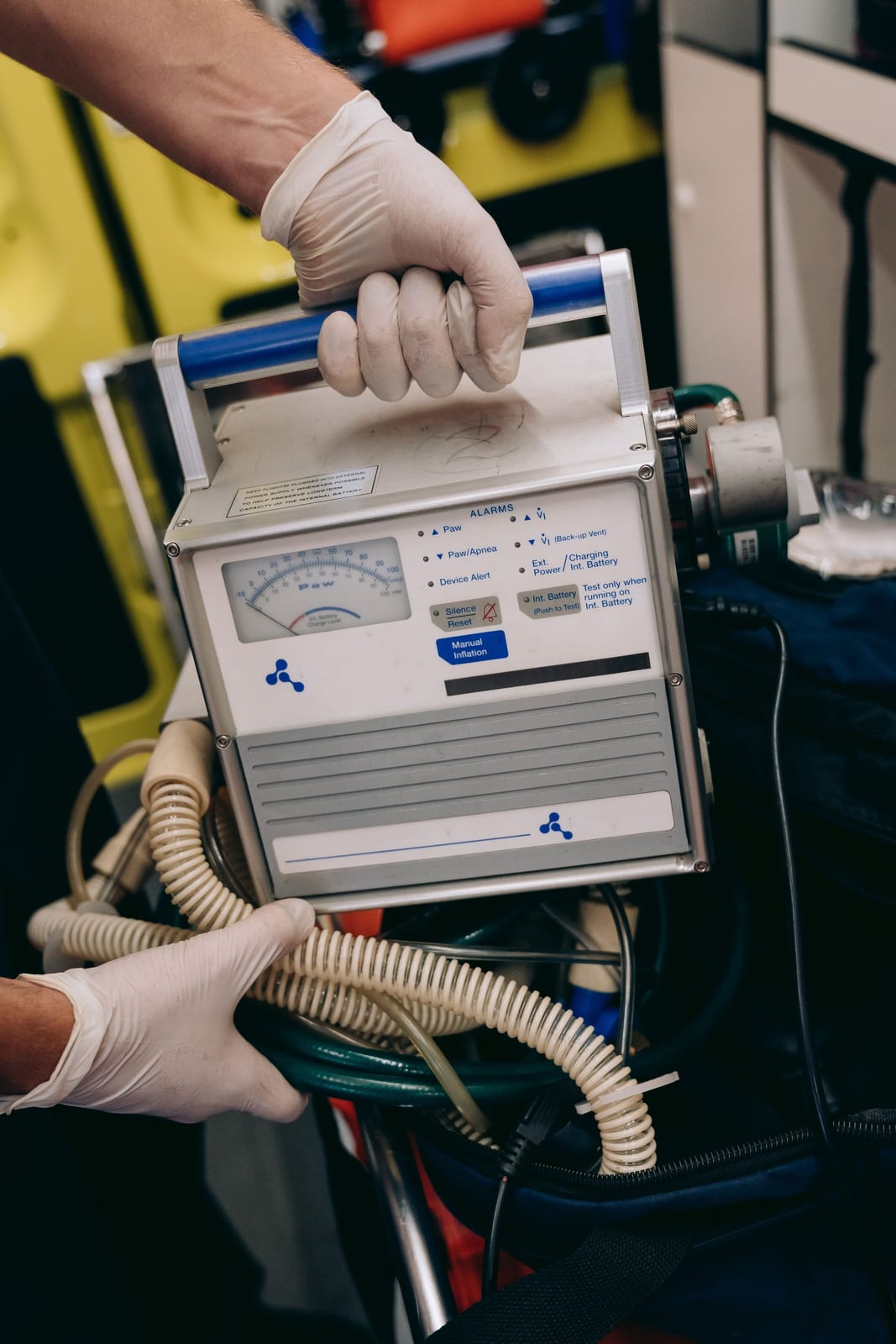 Medical equipment used in an ambulance or clinical draw setting